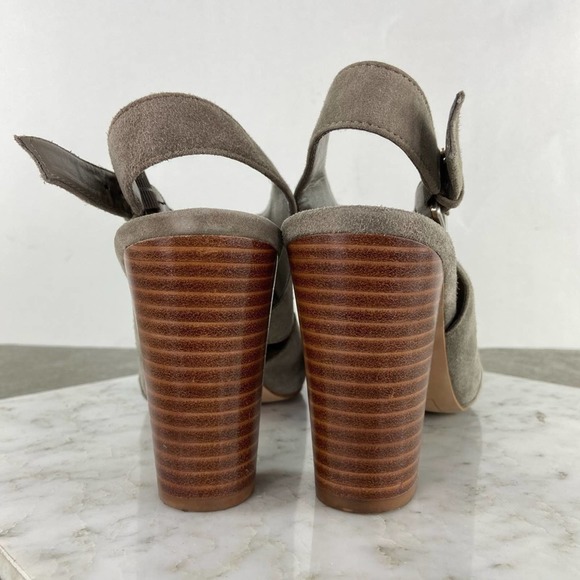 Tahari Adonna Heels Suede Slingback Bootie Pointed Toe Gray Taupe Size 8.5 - Picture 6 of 12